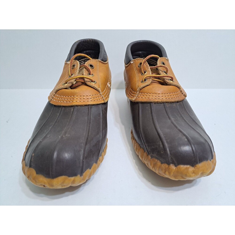 LL Bean Mens Size 9 BEAN BOOTS Leather Low Duck Hunting Rain Shoes USA Made - Picture 6 of 11
